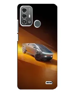Чехол для ZTE Blade A53 Pro с картинкой «Cybertruck в пустыне»