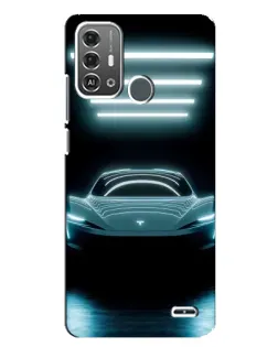 Чехол для ZTE Blade A53 Pro с картинкой «Tesla в неоне»