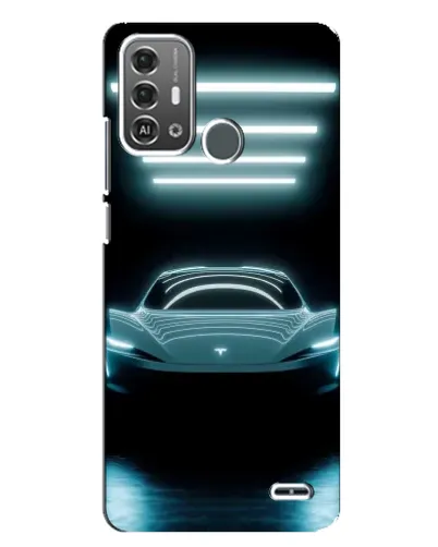 Чехол для ZTE Blade A53 Pro с картинкой «Tesla в неоне»