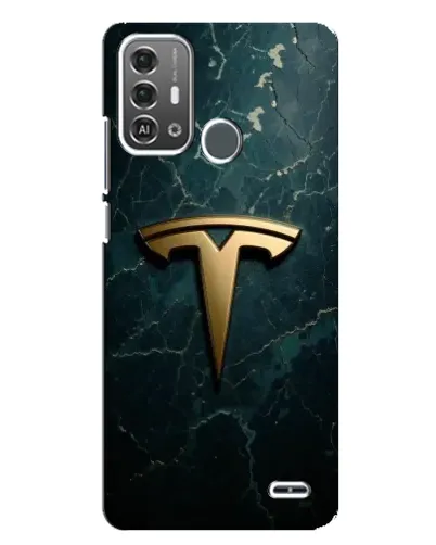 Чехол для ZTE Blade A53 Pro с картинкой «Мраморная Tesla Gold»