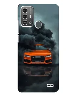 Чохол для ZTE Blade A53 Pro з картинкою «Audi у хмарах диму»