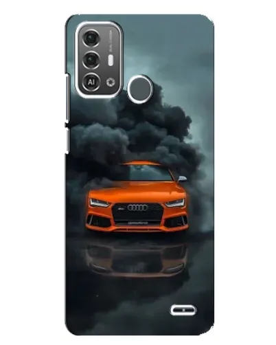Чохол для ZTE Blade A53 Pro з картинкою «Audi у хмарах диму»