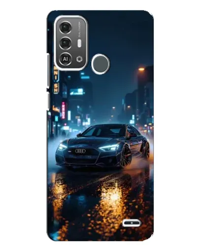 Чохол для ZTE Blade A53 Pro з картинкою «Нічне місто та Audi»