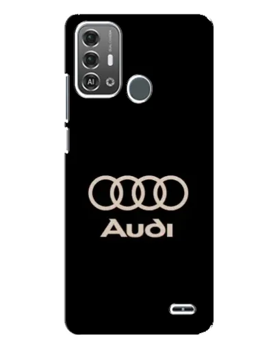 Чохол для ZTE Blade A53 Pro з картинкою «Audi — золотий логотип»