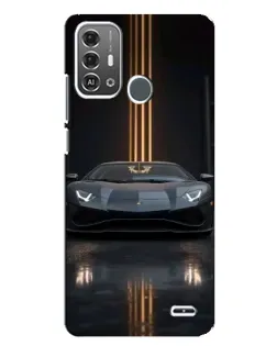 Чохол для ZTE Blade A53 Pro з картинкою «Lamborghini золоті лінії»