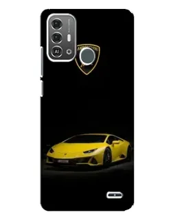Чохол для ZTE Blade A53 Pro з картинкою «Lamborghini жовтий акцент»