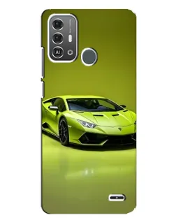 Чохол для ZTE Blade A53 Pro з картинкою «Салатовий Lamborghini Huracan»
