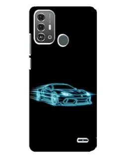 Чохол для ZTE Blade A53 Pro з картинкою «Неоновий контур Lamborghini»