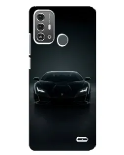 Чохол для ZTE Blade A53 Pro з картинкою «Чорний Lamborghini Aventador»
