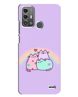 Чохол для ZTE Blade A53 Pro з картинкою «Веселкові Пушини»