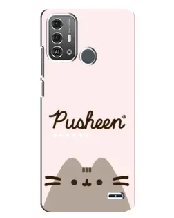 Чохол для ZTE Blade A53 Pro з картинкою «Pusheen логотип»