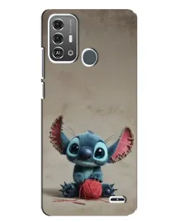 Чехол для ZTE Blade A53 Pro с картинкой «Стич на коричневом фоне»
