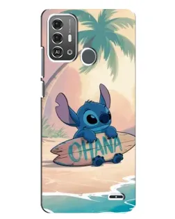 Чехол для ZTE Blade A53 Pro с картинкой «Стич на серфе»
