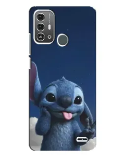 Чехол для ZTE Blade A53 Pro с картинкой «Стич в облаках»