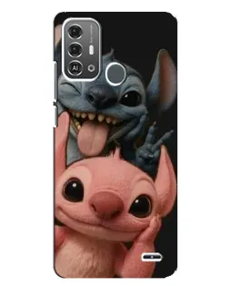 Чехол для ZTE Blade A53 Pro с картинкой «Стич и Ангел»
