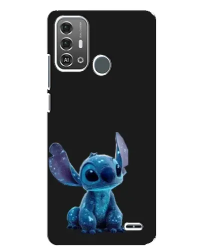 Чехол для ZTE Blade A53 Pro с картинкой «Стич на черном»