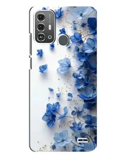 Чохол для ZTE Blade A53 Pro з картинкою «Блакитний квітковий каскад»