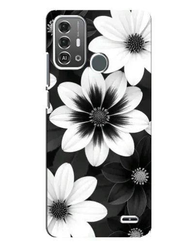 Чохол для ZTE Blade A53 Pro з картинкою «Монохромні айстри»