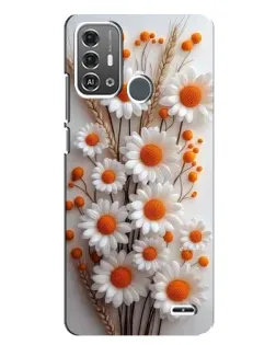 Чохол для ZTE Blade A53 Pro з картинкою «Білі сухоцвіти»
