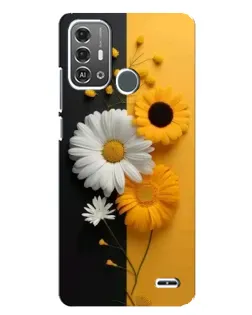 Чохол для ZTE Blade A53 Pro з картинкою «Соняшник та ромашка»