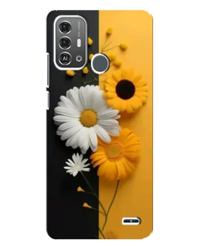 Чохол для ZTE Blade A53 Pro з картинкою «Соняшник та ромашка»