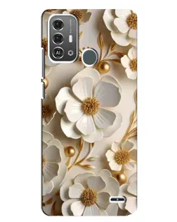 Чохол для ZTE Blade A53 Pro з картинкою «Білі паперові квіти»