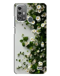 Чохол для ZTE Blade A53 Pro з картинкою «Гілка дрібних білих квітів»