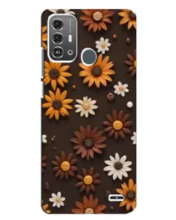 Чохол для ZTE Blade A53 Pro з картинкою «Візерунок з маленьких соняшників»