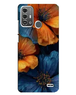 Чохол для ZTE Blade A53 Pro з картинкою «Яскрава синьо-помаранчева флора» Чохол для ZTE Blade A53 Pro з картинкою «Яскрава синьо-помаранчева флора»