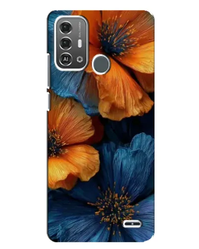 Чехол для ZTE Blade A53 Pro с картинкой «Яркая сине-оранжевая флора» Чехол для ZTE Blade A53 Pro с картинкой «Яркая сине-оранжевая флора»