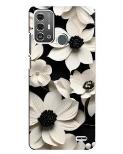 Чохол для ZTE Blade A53 Pro з картинкою «Об'ємні білі квіти»
