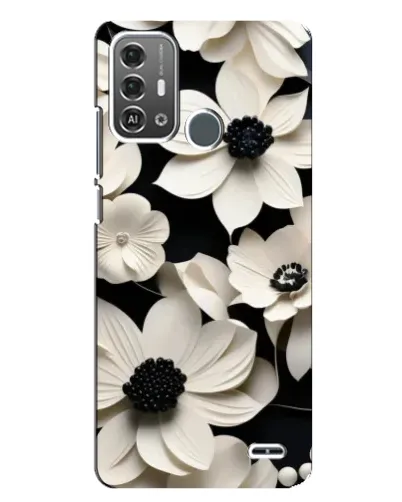 Чохол для ZTE Blade A53 Pro з картинкою «Об'ємні білі квіти»