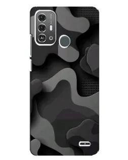 Чохол для ZTE Blade A53 Pro з картинкою «Темний абстрактний камуфляж»