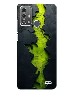 Чохол для ZTE Blade A53 Pro з картинкою «Салатовий розлом скелі»