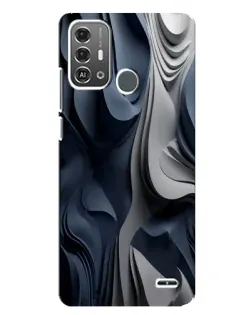 Чохол для ZTE Blade A53 Pro з картинкою «Об'ємні сині складки»