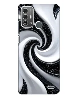 Чохол для ZTE Blade A53 Pro з картинкою «Чорно-біла спіраль»