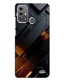 Чохол для ZTE Blade A53 Pro з картинкою «Чорні геометричні блоки»