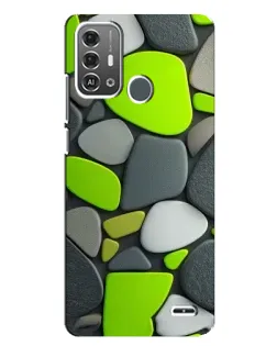 Чохол для ZTE Blade A53 Pro з картинкою «Яскрава неонова галька»