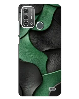 Чохол для ZTE Blade A53 Pro з картинкою «Зелені шкіряні хвилі»