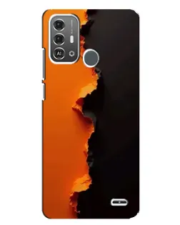 Чохол для ZTE Blade A53 Pro з картинкою «Помаранчевий розлом»
