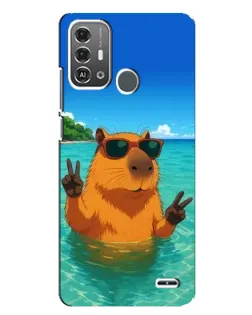 Чохол для ZTE Blade A53 Pro з картинкою «Морська капібара»