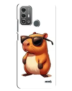 Чохол для ZTE Blade A53 Pro з картинкою «Капібара в окулярах»