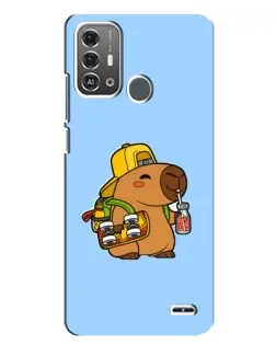 Чохол для ZTE Blade A53 Pro з картинкою «Капібара на скейті»