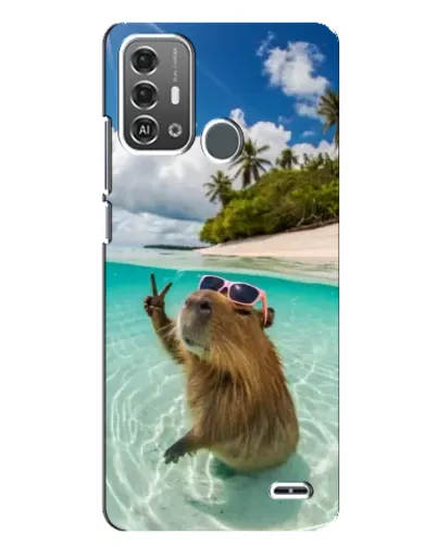 Чехол для ZTE Blade A53 Pro с картинкой «Капибара на море» Чехол для ZTE Blade A53 Pro с картинкой «Капибара на море»