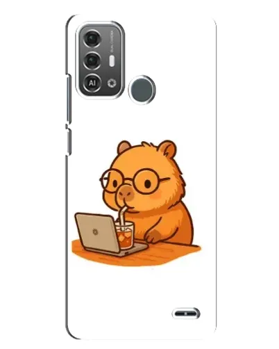 Чехол для ZTE Blade A53 Pro с картинкой «Капибара с ноутбуком» Чехол для ZTE Blade A53 Pro с картинкой «Капибара с ноутбуком»
