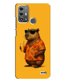 Чохол для ZTE Blade A53 Pro з картинкою «Капібара на відпочинку»