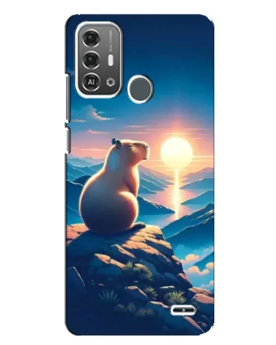 Чехол для ZTE Blade A53 Pro с картинкой «Закат солнца с капибарой» Чехол для ZTE Blade A53 Pro с картинкой «Закат солнца с капибарой»
