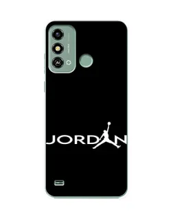 Чехол для ZTE Blade A53 с картинкой «Jordan White Logo»