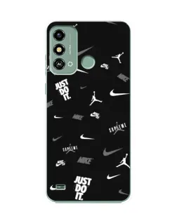 Чехол для ZTE Blade A53 с картинкой «Nike Black Pattern»