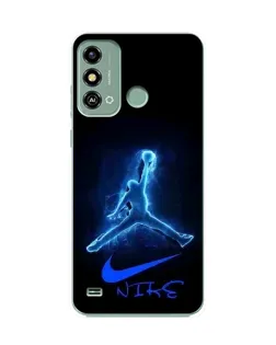 Чехол для ZTE Blade A53 с картинкой «Jordan Neon Blue»